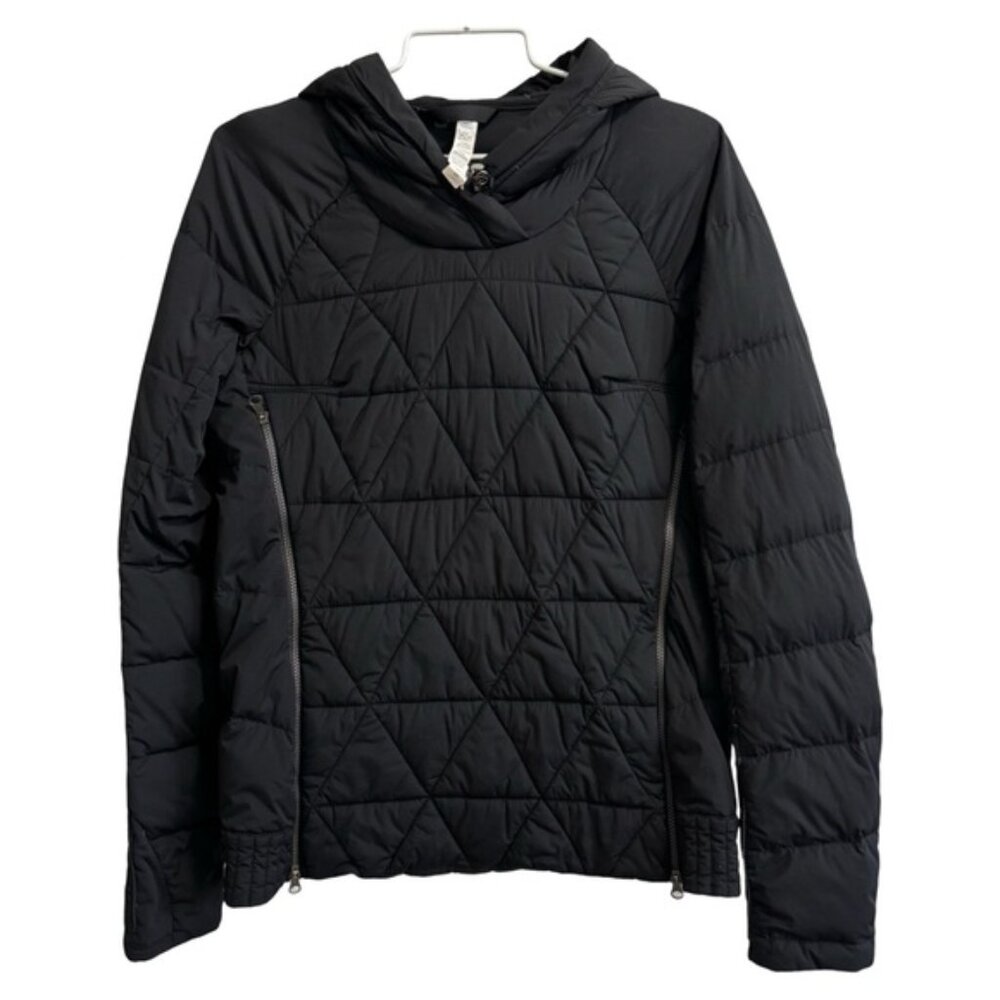 Lululemon Fluffed Up Pullover Black Running Winter Size 6